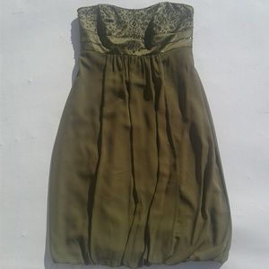 David's Bridal Sequin Bubble Strapless Dress